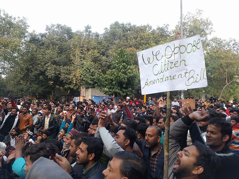ocals and Jamia Millia Islamia students protest against CAA/NRC in New Delhi Locals and Jamia Millia Islamia students protest against CAA/NRC in New Delhi