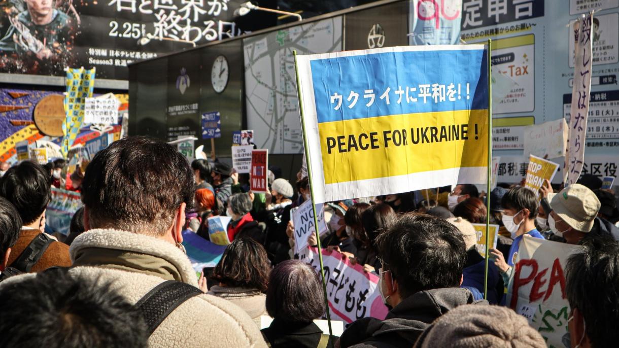 Protest in Tokyio against Russia Invasion Protest in Tokyio against Russia Invasion