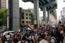 Peoples long march conducted from kaloor to kochin shipyard. Photo By Mujeebcpy 