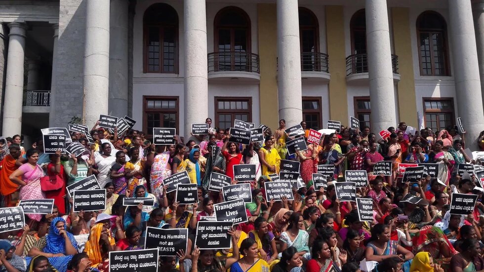 A protest at Town Hall in Bangalore; Karnataka Sexual Minortities